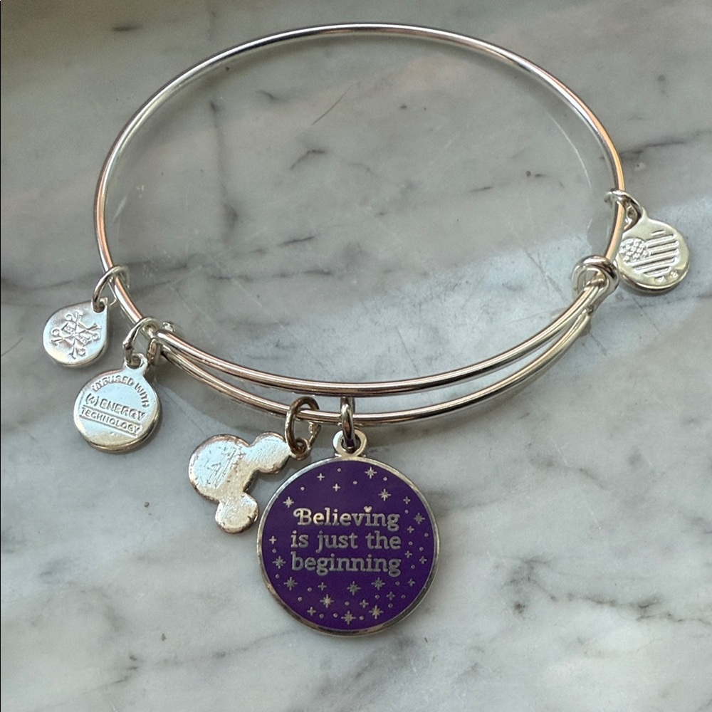 Alex and Ani Disney Silver Bangle with Mickey Charm 2016